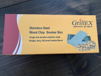 GrillEX stainless steel wood chip smoker box -BNIB