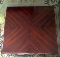 Beautiful large 3feet by 3feet coffee table wood veneer 