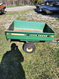Garden tractor dump trailer