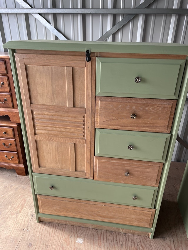 Solid Wood Armoire and Nightstand Set Dressers & Wardrobes Winnipeg