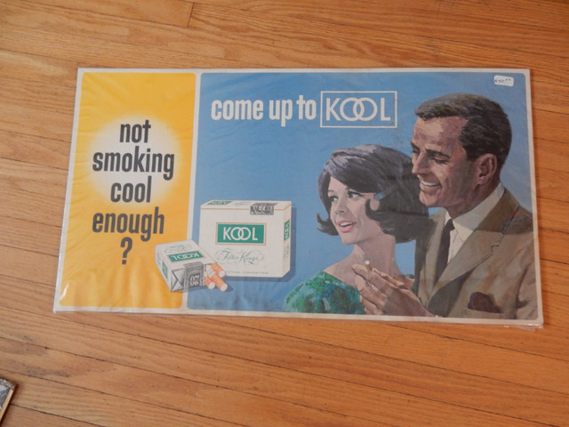 Vintage Kool Cigarettes' advertising sign in Arts & Collectibles in Saskatoon