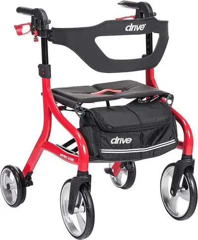 Drive Medical Nitro Sprint Foldable Rollator Walker with Seat, View more