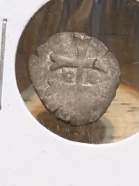 Silver quarting medieval coin, Kingdom of Hungary