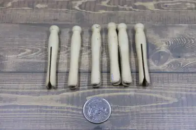 Vintage Doll Size Wooden Clothes Pins, View more