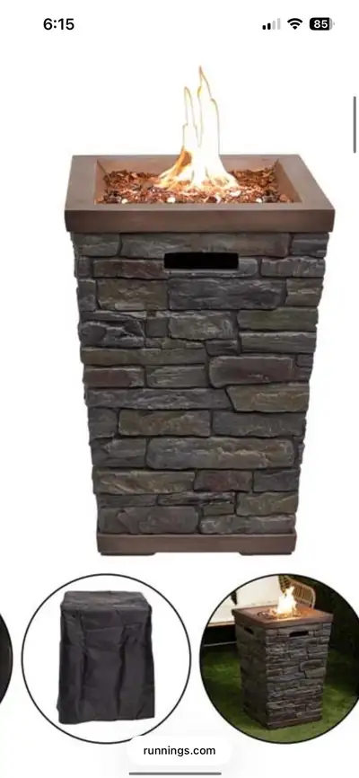 Selling my propane fire pit barley used as where I am we can’t use them. It’s very heavy really good...