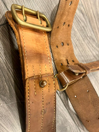 Leather straps and belt officer wwi ww2 