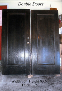 Solid wood double entry doors 36" X  83-5/16” X 1.75" veneered