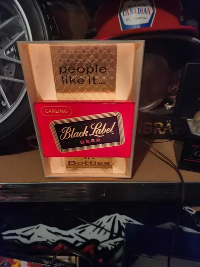  Enseigne lumineuse Carling Black Label 1960, View more