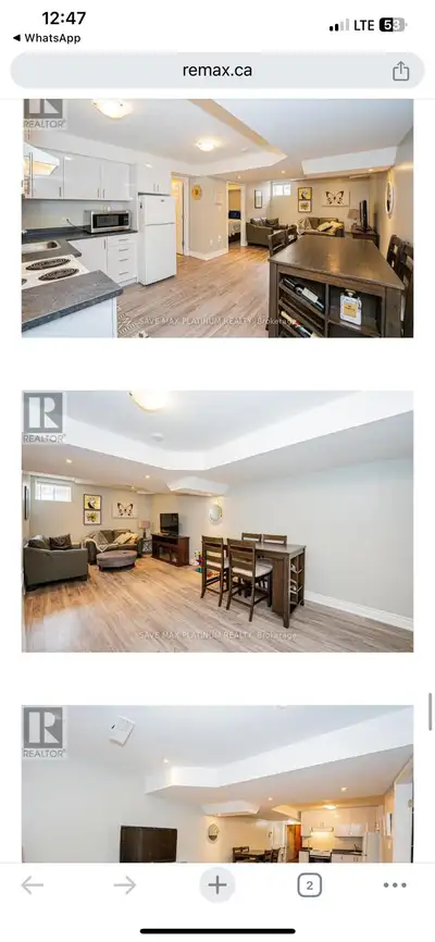 Spacious 1-Bed Basement Apartment – Private Entrance - 1 Aug