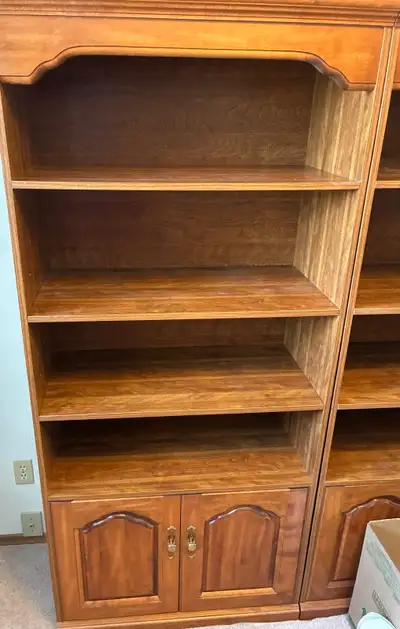 2 Wooden Bookcases, View more