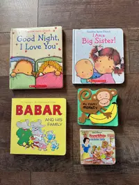 Set of 5 Board Books - Babar and his family. Caroline Church etc