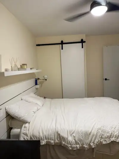 Master bedroom on main floor available for girl tenant or couple and a single room available in base...
