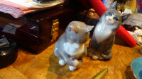 Cats, B&G, Bing and Grondahl, Denmark, grey/white, 5 inches, 2