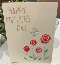 Hand embroidered Mother’s Day card