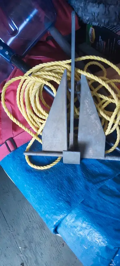 6 lbs Boat anchor with 25ft of rope