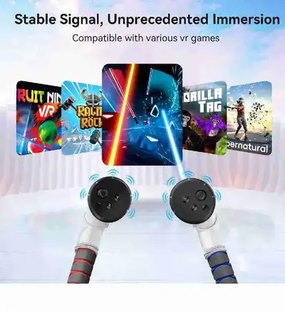 AMVR Upgraded Handle Attachment Compatible with Meta/Oculus Ques, View more