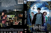 Harry Potter items: DVD, poster, trading cards, gift card