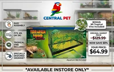 Reptiles kit and acc Available at Central Pet Agincourt M, View more
