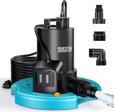 NEW Automatic Submersible Sump Pump: Pool, Hot Tub, Basement etc, View more