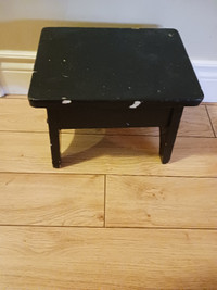 Sturdy, Black Wooden Stepstool