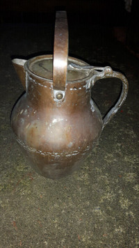 Antique copper jug pitcher pot kettle brass ornament