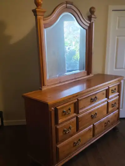 Wooden Dresser with Mirror, View more