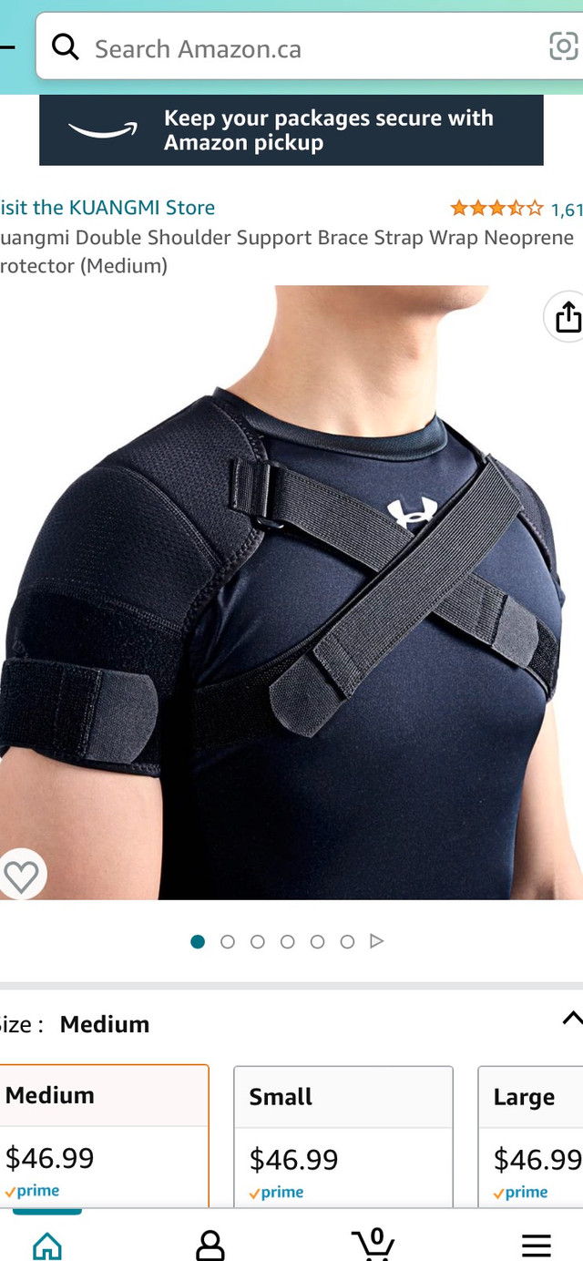 Kuangmi Double Shoulder Support Brace Strap Wrap, Health & Special Needs, London