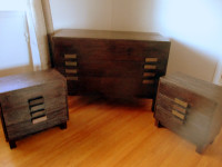 Solid Acacia Wood Handmade Dresser and Nightstands