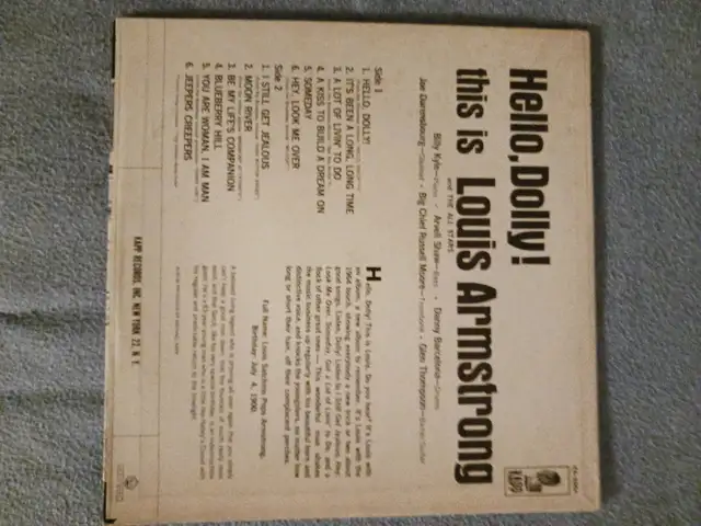 Vintage LOUIS ARMSTRONG Hello, Dolly! Vinyl LP Stereo Record in Other in Mississauga / Peel Region - Image 3