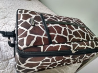Suitcase. Giraffe print  expandable