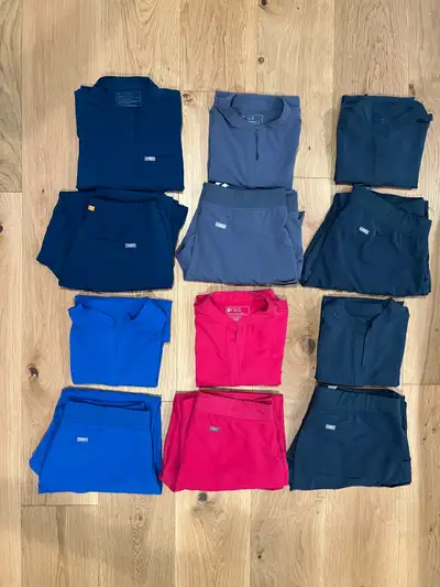 Figs Women’s Large Scrub Tops, XL Bottoms, View more