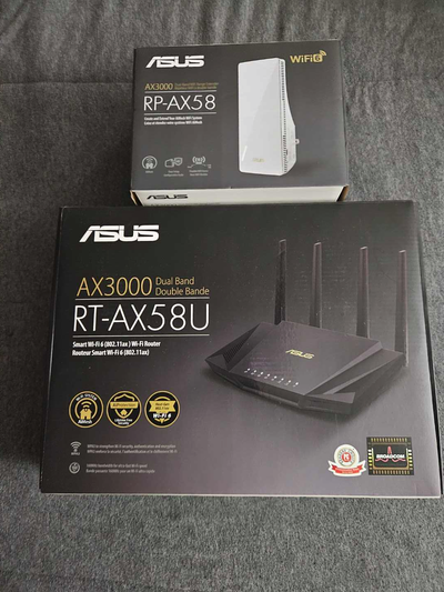 Both are Wifi 6 801.22ax and have been well cared for with original packaging. Extender can be used...