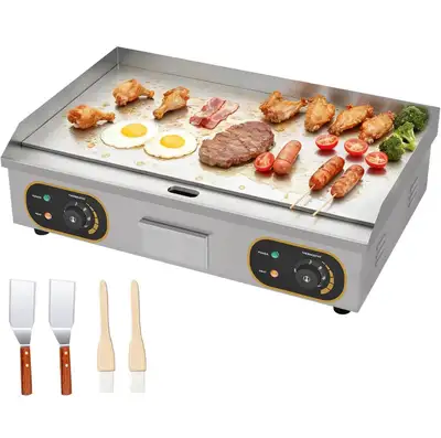29" Commercial Electric Griddle Hotplate Flat Top Griddle BBQ Grill Stainless Steel Electric Grill C...
