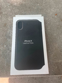 NEW IPhone X black folio case. $50!!