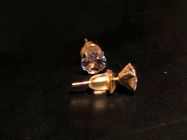 Boucles d’oreilles avec zircon 14k dans Bijoux et montres  à Longueuil/Rive Sud