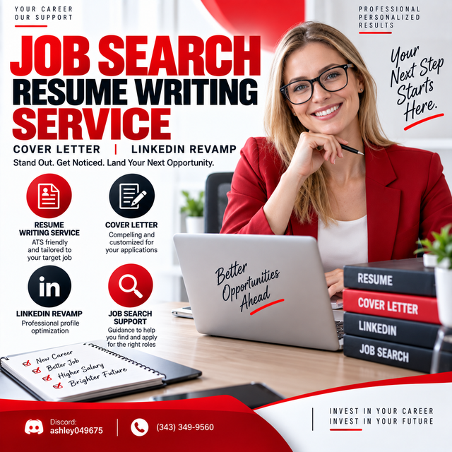 JOB SEARCH RESUME WRITING SERVICE, COVER LETTER, LINKEDIN REVAMP