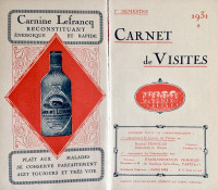 Antiquité 1931. Collection. Carnet de visite corps médical L