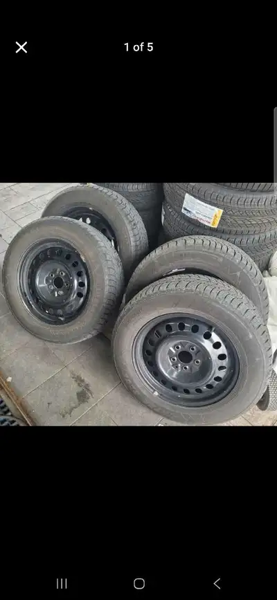 I am selling a set of four winter tires with a 235 60R17 specification, mounted on steel rims. These...