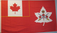 Canadian Army Flag w/header and brass Grommets - 3' x 5' - New