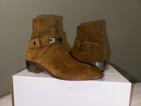 Represent Clo Chelsea Boot Metallic Strap Suede Brown - Size 11