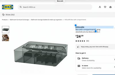 IKEA Organizer Box for Makeup / Drawer organizer, View more