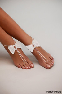 Beautiful crochet barefoot sandals and anklets