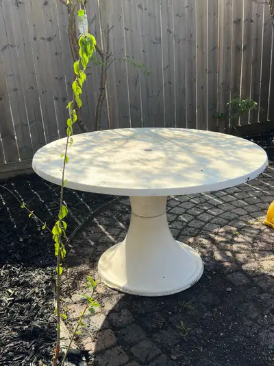 patio table with yellow umbrella - no chairs, View more
