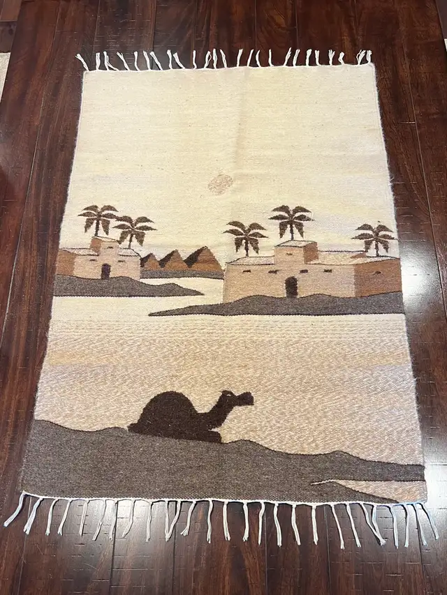 Vintage Artisan Wool Kilim/Textile Art