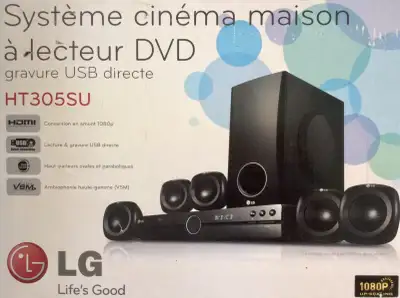 Cinéma maison HDMI, DVD, RADIO AM/FM, View more