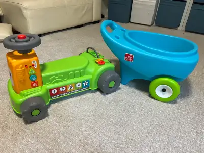 Kids Ride-On Learning Car + FREE Step2 Wagon, View more