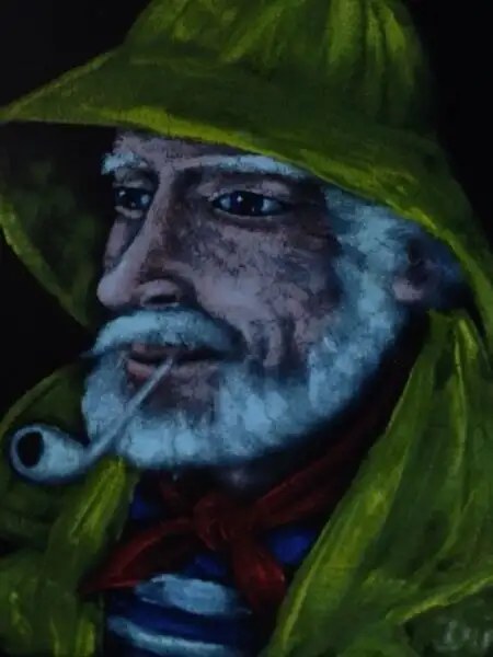 Fisherman painting on felt canvas in Arts & Collectibles in Gatineau - Image 2