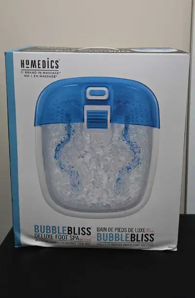 New original Homedics Bubble Foot Spa with heat, View more