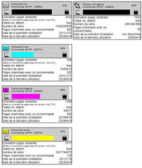 Cartouches usagées pour HP Color Laserjet : : 2550 - 2820 – 2840