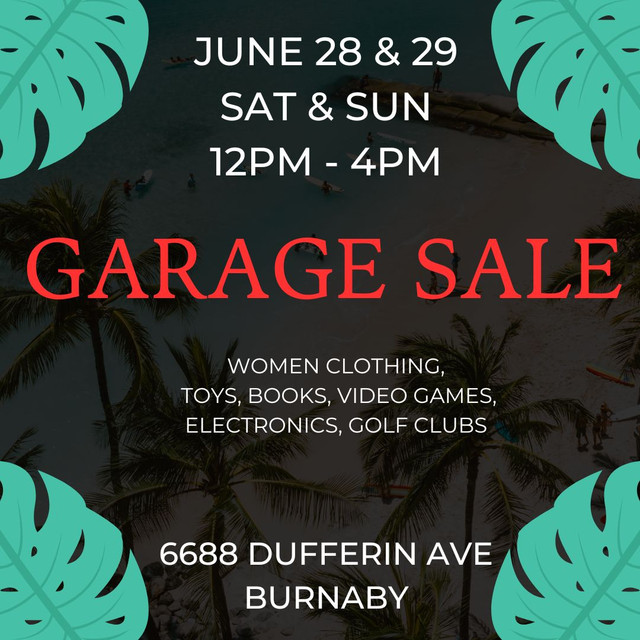 Garage Sale - Burnaby (Near Metrotown) - June 27-28 in Events in Burnaby/New Westminster